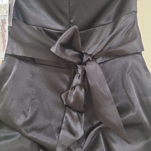 NWT FOXY JEANS COUTURE Sexy Mini Black Strapless Satin Formal Dress - Limited Ed - Picture 5 of 10
